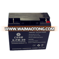 12v20ah AGM rechargeable valve regulated lead acid battery