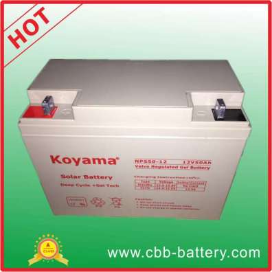 Cheap Price 12V 50ah Deep Cycle Gel Battery for Wind Power System