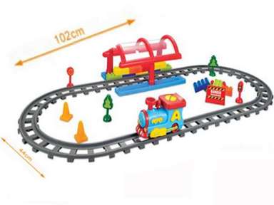 Electric Railway Train Battery Operated Toy Set (H0031227)