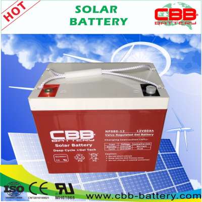 80ah 12V Motor Home Solar Battery Deep Cycle and Gel Battery